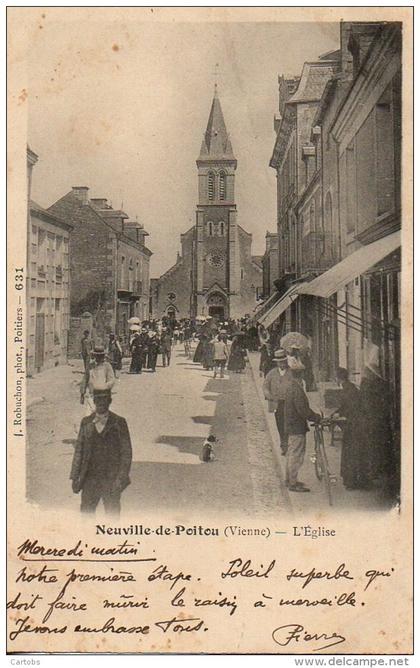 86 NEUVILLE-en-POITOU  L'Eglise (très animée)