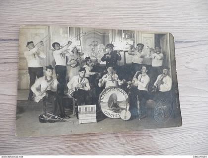 Carte photo Jullian 30 Gard Nîmes orchestre Pena de Nîmes 1933 BE