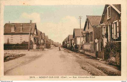 60 - Nogent sur oise - Rue Alexancke-Ribot - CPA - Oblitération ronde de 1950 - Voir Scans Recto-Verso