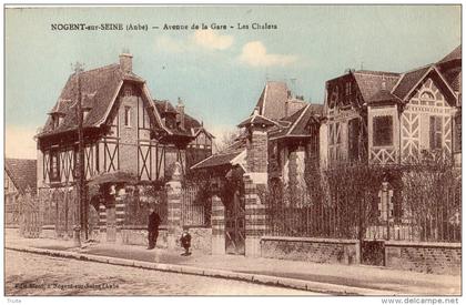 NOGENT-SUR-SEINE AVENUE DE LA GARE LES CHALETS CARTE COLORISEE