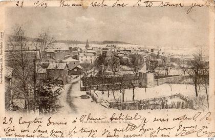 VUE DE NOIRETABLE SOUS LA NEIGE (CARTE PRECURSEUR)