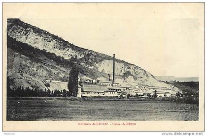 - ain -ref A40 -  environs de culoz - usine de beon - usines - theme industrie -   carte bon etat -