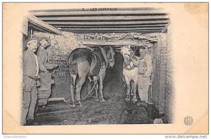 Nord-Pas de Calais  59 -  62   Thème mines: Lens .Les chevaux au fond de la mine  (voir scan)