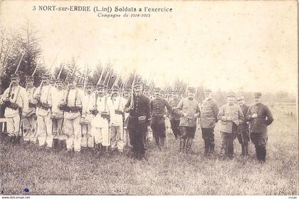 CPA Nort-sur-Erdre Soldat à l'exercice Campagne de 1914-1915