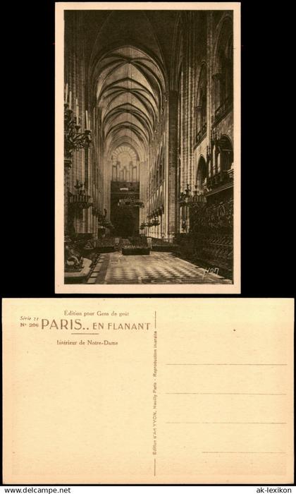 CPA Paris Intérieur de Notre-Dame (Innenansicht Kathedrale) 1930