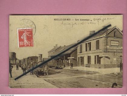 CPA - Noyelles sur Mer - Gare économique  -(train , locomotive )