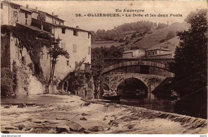 CPA OLLIERGUES - La DORE et les deux Ponts (106044)