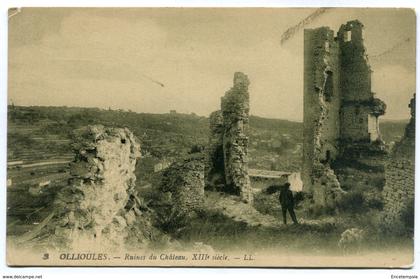 CPA - Carte Postale - France - Ollioules - Ruines du Château  ( CP4585 )