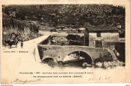 CPA OLLIOULES - Entrée des Gorges d'OLLIOULES (106628)