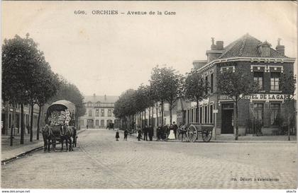 CPA ORCHIES - Avenue de la Gare (136012)