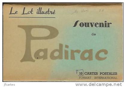 46 - PADIRAC - Souvneir de Padirac - Dépliant format cartes anciennes