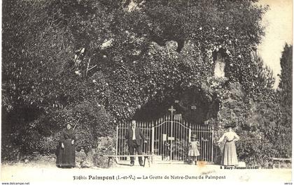 Carte  Postale  ancienne de PAIMPONT - La grotte de Notre Dame de PAIMPONT