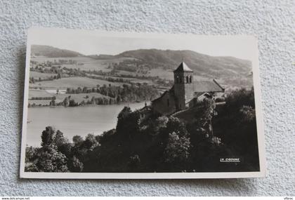 Cpsm, Paladru, l'église et le lac, Isère 38