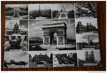 1957 CPSM PARIS MULTI VUES MA CHERIE ...