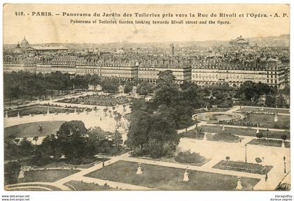 Jardins des Tuileries old postcard not travelled b180410