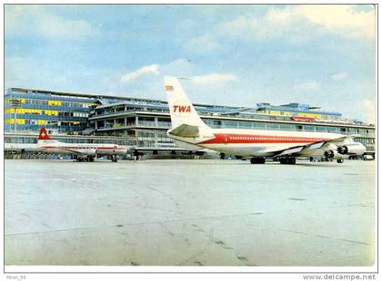 75 aéroport de paris Orly - FAÇADE SUD AÉROGARE  - avion  TWA - SUISSE AIR WISSAIR