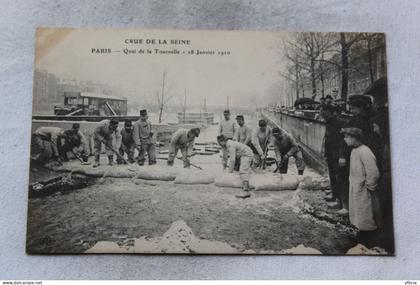 L159, Paris 75, quai de la Tournelle, inondations de 1910