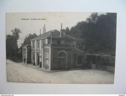 CPA Gare  :  Pavilly -  La Gare du Haut