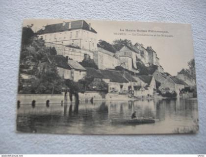 Cpa 1922, Pesmes, la gendarmerie et les remparts, haute Saône