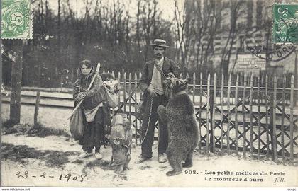 CPA Les petits Métiers de Paris Le montreur d'ours