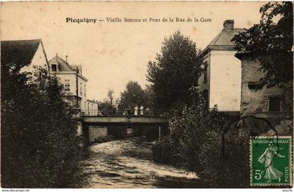 CPA PICQUIGNY - Vieille SOMME et Pont de la Rue de la Gare (295352)