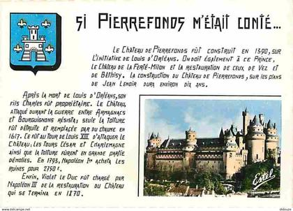 60 - Pierrefonds - Le Château féodal - Histoire de Pierrefonds - Blasons - Carte Neuve - CPM - Voir Scans Recto-Verso