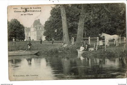 CPA Carte Postale-France-Pinterville le Château vu sur l'Eure  animée -VM31331at