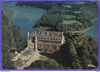 Carte Postale 22. Ploézal  le chateau de la Roche Jagu  vue d'avion  très beau plan