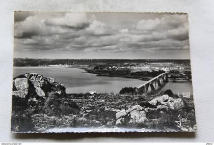 Cpm 1956, Plougastel Daoulas, les rochers légendaires et le pont sur l'Elorn, Finistère 29