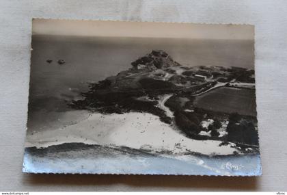 Cpm, Plougonvelin, vue aérienne, la plage et le fort Bertheaume, Finistère 29