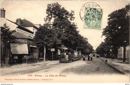 CPA AK POISSY La Cote de Poissy TRAM VAPEUR (977561)