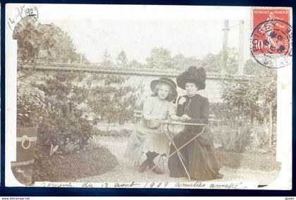 cpa carte photo du 92 Poissy en 1909  MARS18-14