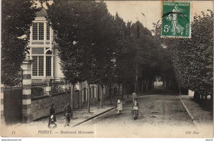 CPA POISSY Boulevard Meissonier (806455)