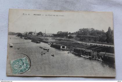 Poissy, le port vu du pont, Yvelines 78