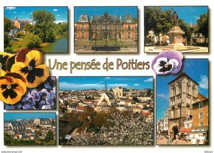 86 - Poitiers - Une pensée de Poitiers - Multivues - Fleurs - CPM - Carte Neuve - Voir Scans Recto-Verso