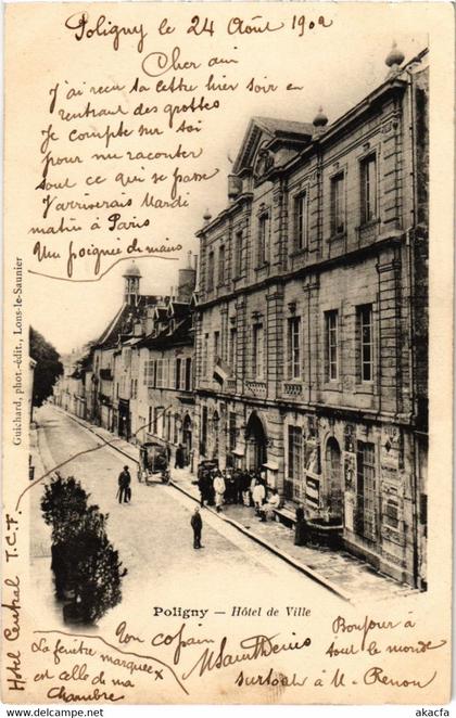 CPA Poligny- Hotel de Ville FRANCE (1043635)