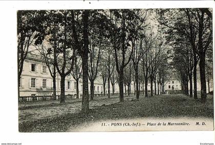 CPA-Carte Postale France-Pons- Place de la Marronnière -VM19744