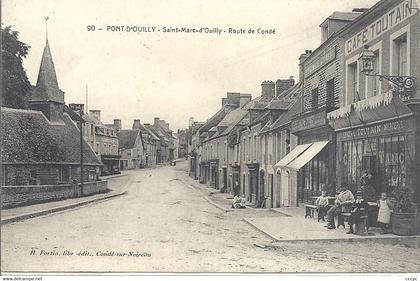 CPA Pont d'Ouilly Saint-Marc-d'Ouilly Route de Condé