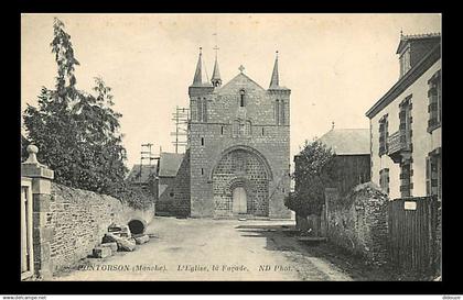 50 - Pontorson - L'Eglise, la Façade - CPA - Voir Scans Recto-Verso