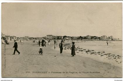 CPA - Carte postale - FRANCE-PORNICHET - Plage et le vieux Pornichet (CPV 360)