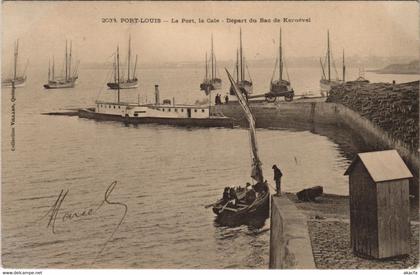 CPA PORT-LOUIS - Le Port la Cale - Depart du Bac de Karnevei (33064)