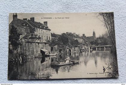 Cpa 1935, Putanges, le pont sur l'Orne, Orne 61