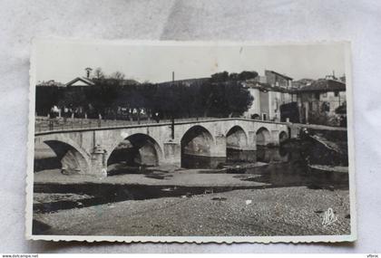 Cpsm 1939, Quissac, pont sur le Vidourle, Gard 30