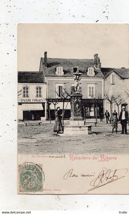 RABASTENS-DE-BIGORRE LA FONTAINE  (CARTE PRECURSEUR )