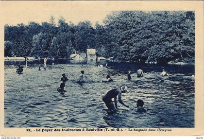 CPA Realville la baignade dans l'Aveyron FRANCE (1094848)