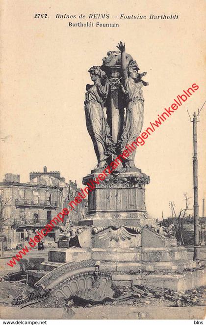 Ruines de Reims - Fontaine Bartholdi - Reims - (51) Marne