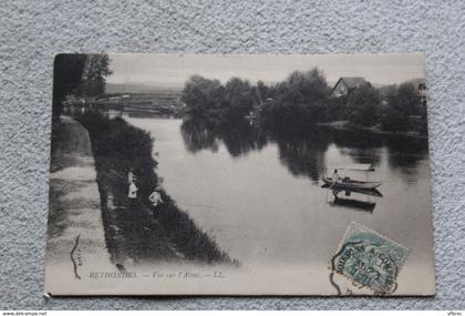 Cpa 1907, Rethondes, vue sur l'Aisne, Oise 60