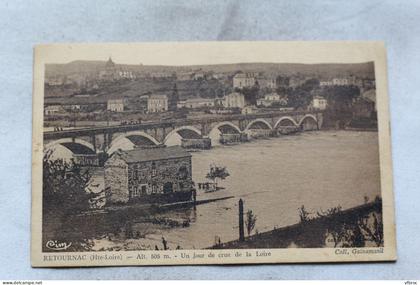 Retournac, un jour de crue de la Loire, Haute Loire 43