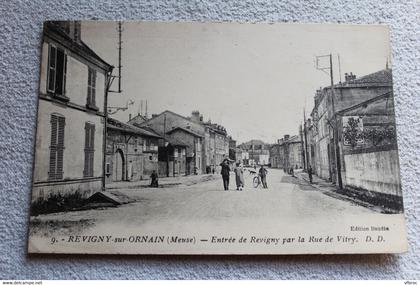 Cpa 1929, Revigny sur Ornain, entrée de Revingy par la rue de Vitry, Meuse