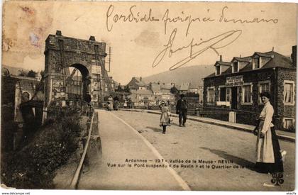 CPA REVIN - Vue sur le Pont suspendu (241086)